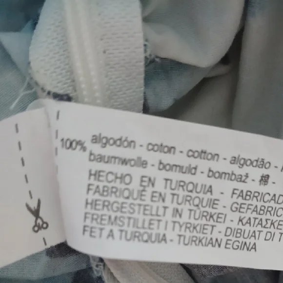 NWT Zara Blue and White Pattern Ruched Cami Top - Picture 9 of 9